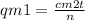 qm1 = \frac{cm2t}{n} 