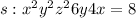 s: x^2+y^2+z^2+6y+4x=8