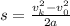 s=\frac{v_k^2-v_0^2}{2a}