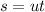 s = ut