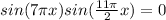 sin(7\pi +x) + sin(\frac{11\pi }{2} +x) = 0