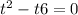 t^2-t+6=0