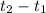 t_{2}-t_{1}