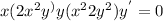 x(2x^{2} +y^)+y(x^{2} +2y^{2})y^{'} =0