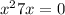 x^{2}+7x=0