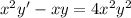 x^{2} y'-xy=4x^{2} +y^{2}