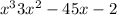 x^{3} +3x^{2} -45x-2