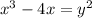 x^{3} - 4x = y^{2}