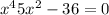 x^{4} +5x^{2} -36=0