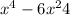 x^{4} - 6x^{2} +4