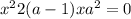 x^2+2(a-1)x+a^2=0