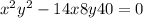 x^2+y^2-14x+8y+40 = 0