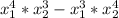 x^4_{1} *x^3_{2} -x^3_{1} *x^4_{2}