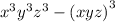 x ^{3} + {y}^{3} + z ^{3} - {(x + y + z)}^{3} 