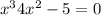 x ^{3} + 4x {}^{2} - 5 = 0