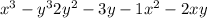 x ^{3} - y^{3} + 2y^{2}-3y - 1 + x^{2} - 2xy 