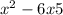 x {}^{2} - 6x + 5