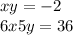 x + y = - 2 \\ 6 {x + 5y} = 36