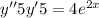 y''+5y'+5=4e^{2x}