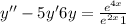 y''-5y'+6y=\frac{e^{4x} }{e^{2x}+1 }