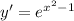 y'=e^{x^{2} -1}