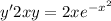 y'+2xy=2xe^{-x^2}