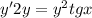 y'+2y=y^2tgx