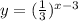 y=(\frac{1}{3} )^{x-3}