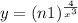 y=(n+1)^{\frac{4}{x^3} }