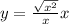 y=\frac{\sqrt{x^{2} } }{x} +x