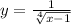 y=\frac{1}{\sqrt[4]{x-1} }