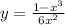 y=\frac{1-x^{3} }{6x^{2} }