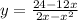 y=\frac{24-12x}{2x-x^2}