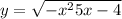 y=\sqrt{-x^{2}+5x-4}