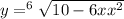 y=^{6} \sqrt{10-6x+x^{2} }