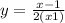 y= \frac{x-1}{2(x+1)}