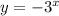 y= -3^x
