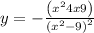 y=-\frac{\left(x^2+4x+9\right)}{\left(x^2-9\right)^2}