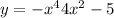 y=-x^{4} +4x^{2} -5