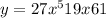 y=27x^{5} +19x+61