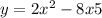y=2x^{2} -8x+5