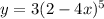y=3(2-4x)^{5}