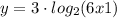 y=3\cdot log_2(6x+1)