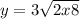 y=3\sqrt{2x+8}