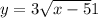 y=3\sqrt{x-5} +1