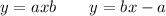 y=ax+b\quad\quad y=bx-a