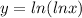 y=ln(lnx)