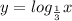 y=log_{\frac{1}{3} } x
