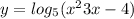 y=log_{5} (x^{2} +3x-4)