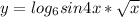 y=log_{6} sin4x*\sqrt{x}